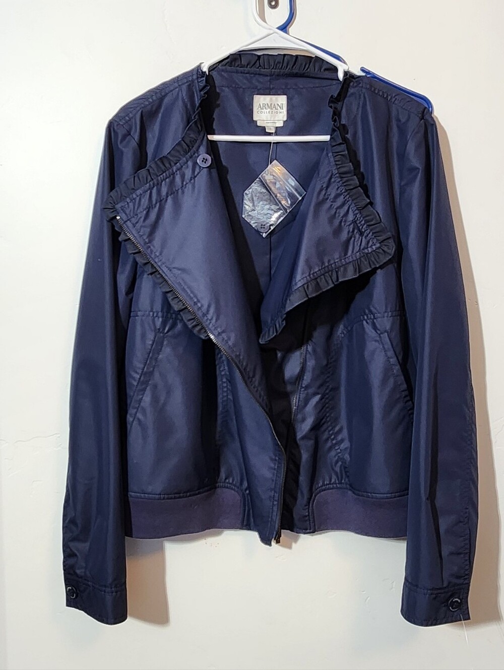 Armani Collezioni Navy Bomber Jacket